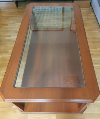 Mesa de centro madera y cristal