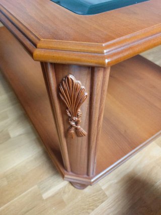 Mesa de centro madera y cristal