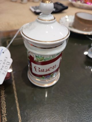 Bote Farmacia Cuscus Cerámica Dorada