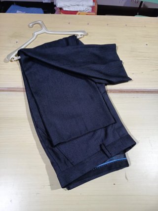 Traje de caballero negro/ralla diplomatica T-56