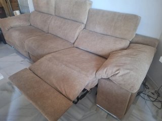 Sofá y sillón individual beige