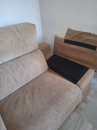Sofá y sillón individual beige