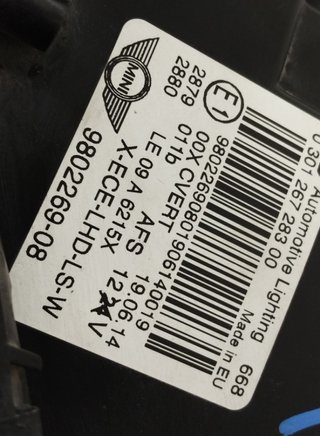 5417031 63129807483 faro izq bmw mini (r60) cooper