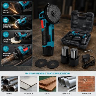 Smerigliatrice angolare flex 2 batterie