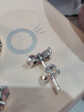 Conjunto Pandora lazo Rosa y Plata