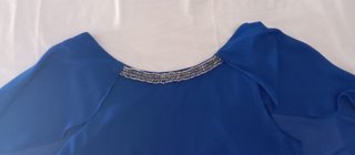 Vestido fiesta corto azul eléctrico