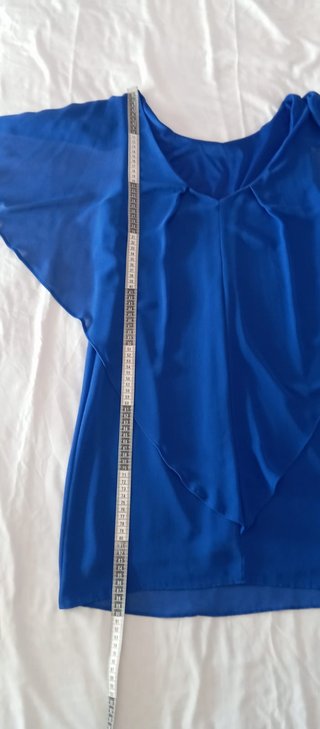 Vestido fiesta corto azul eléctrico