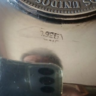 Cenicero de Plata de ley 925 SIMON BOLIVAR