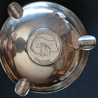 Cenicero de Plata de ley 925 SIMON BOLIVAR