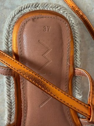 Sandalias MIM esparto doradas talla 37
