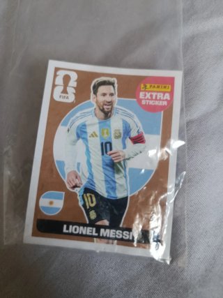 Cromo Extra sticker Messi Bronce Mundial 2026