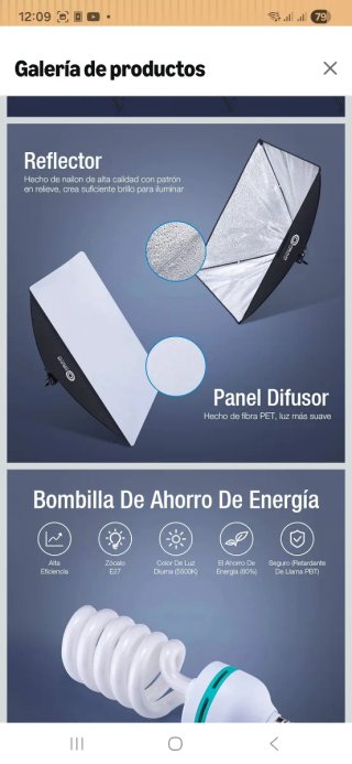 Kit de Iluminación OMBAR Softbox