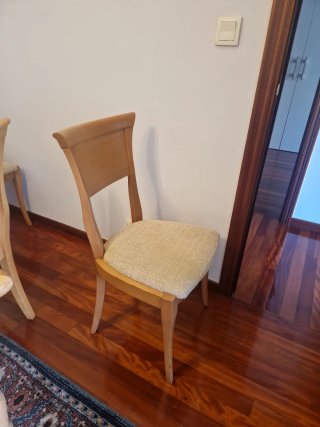 Juego 4 Sillas Comedor Madera Tapizadas
