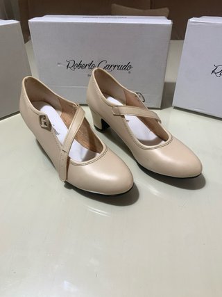 Zapatos Flamenca Niña Roberto Garrudo Beige