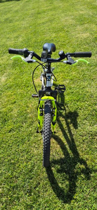 Bicicleta infantil 20 gris y verde fluor