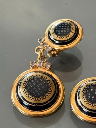 Set Parure Vintage Michaela Frey Oro Nero