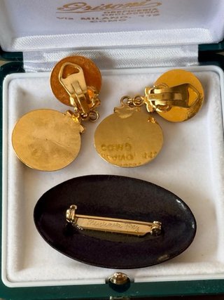 Set Parure Vintage Michaela Frey Oro Nero
