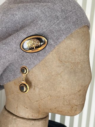 Set Parure Vintage Michaela Frey Oro Nero