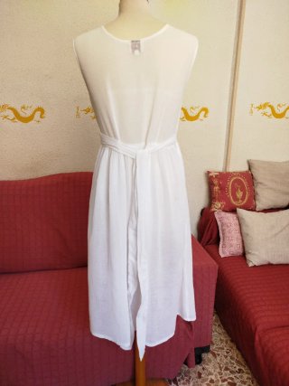 Vestido blanco étnico bordado Talla 38