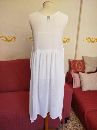 Vestido blanco étnico bordado Talla 38