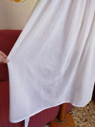 Vestido blanco étnico bordado Talla 38
