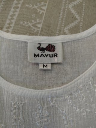 Vestido blanco étnico bordado Talla 38