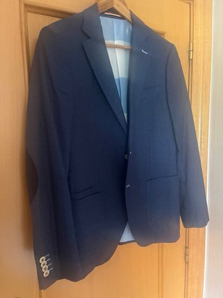 Americana El Ganso Talla 48 Azul Usada 1 Vez