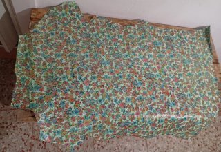 Piel de cabra con estampado floral