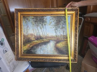 Cuadro Óleo Amerigo Asin Paisaje Río