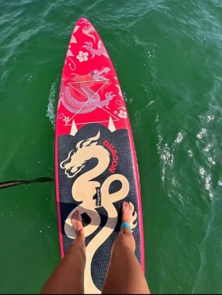 Tabla Paddle Surf Roja Dragón + Accesorios