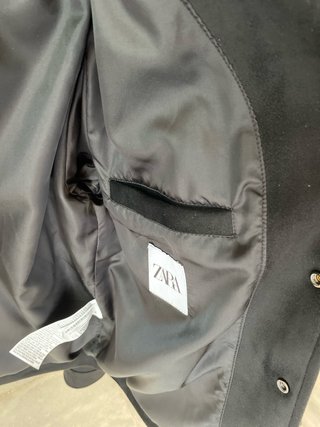 Cazadora Zara Negra Talla M