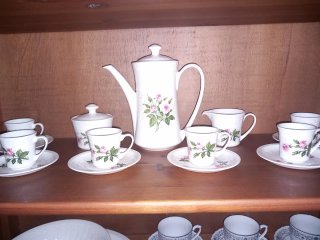 Pontesa Vajilla Porcelana Flores Rosas