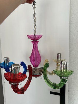 Lámpara araña infantil multicolor
