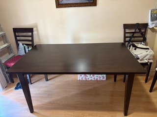 Mesa Comedor Madera y Cristal 150x90.