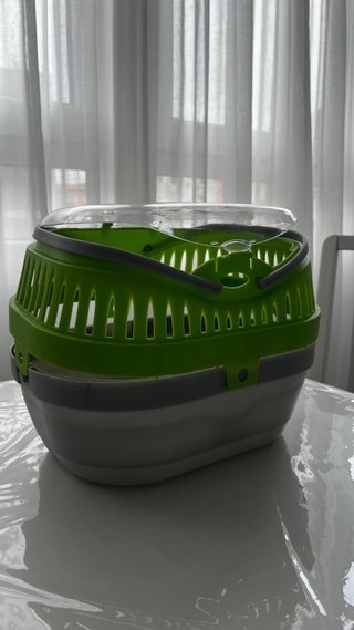 Transportín roedores plástico verde