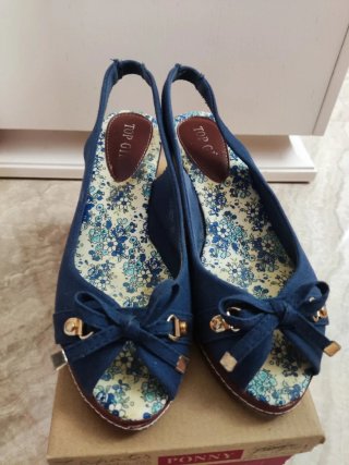 Zapatos Esparteñas de verano. Azul Marino. T. 39
