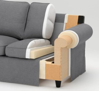 Sofá Hakebo Ikea Gris Tela Incluyo transporte