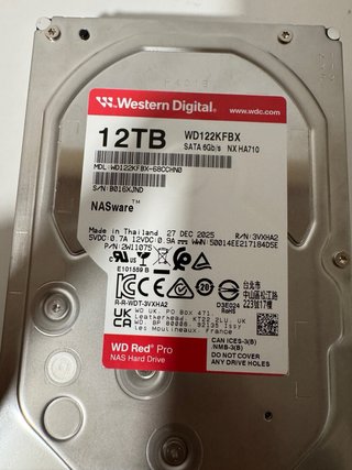Disco Duro WD Red Pro 12TB WD122KFBX SATA NAS