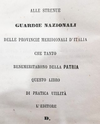 Vade Mecum Della Guardia Nazionale Vintage Raro