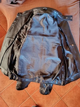 Cazadora Racer Cuero Hombre Multicolor