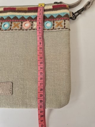 Bolso DAYADAY boho beige bordado espejos