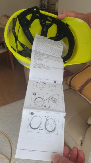 Casco de seguridad amarillo Delta Plus.