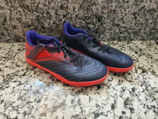 Zapatillas Fútbol Niño Azul/Rojo