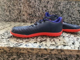 Zapatillas Fútbol Niño Azul/Rojo
