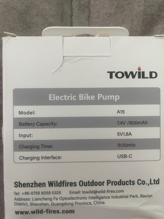 Bomba Eléctrica A15 para Bicicleta