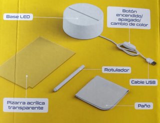 Pizarra LED Lámpara Escritura