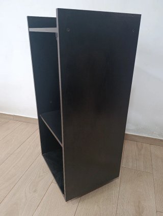 Auxiliar con ruedas madera negro