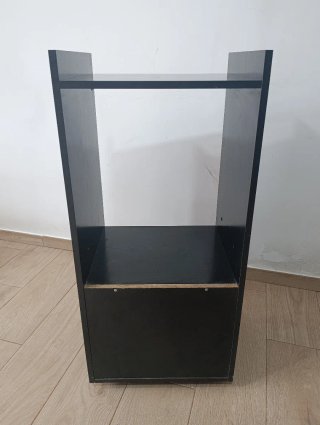 Auxiliar con ruedas madera negro