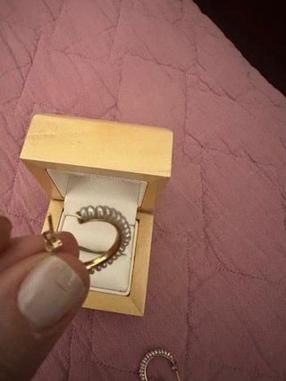 Pendientes Aro Oro 18k Perlas