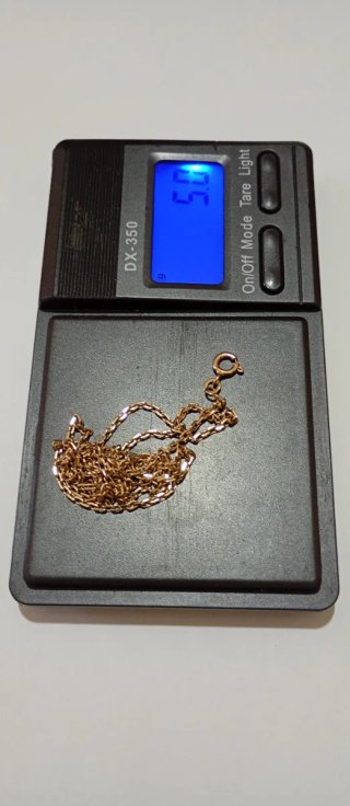 Cadena de oro 333 eslabones rectangulares